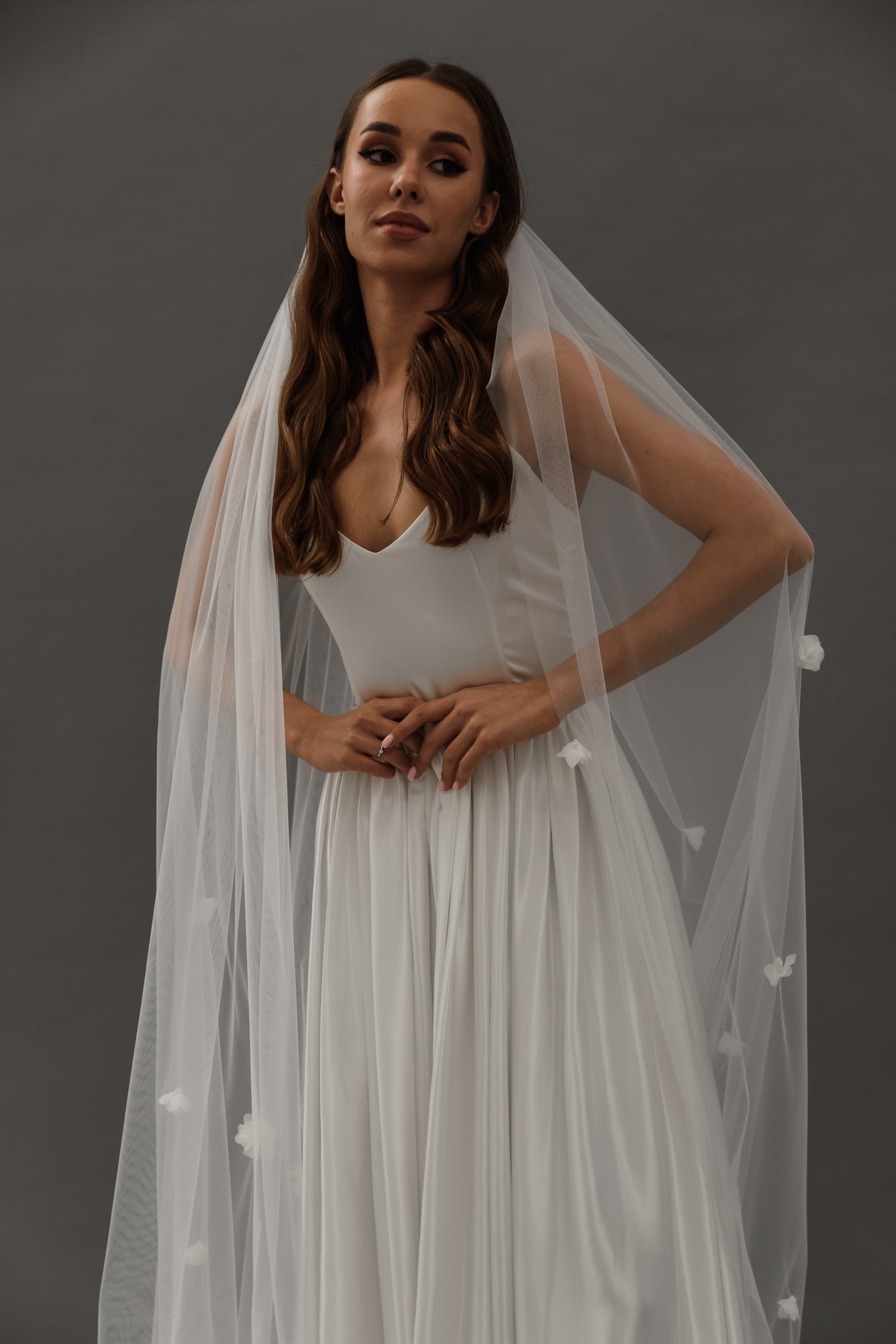Exquisite Off-White Tulle Bridal Veil