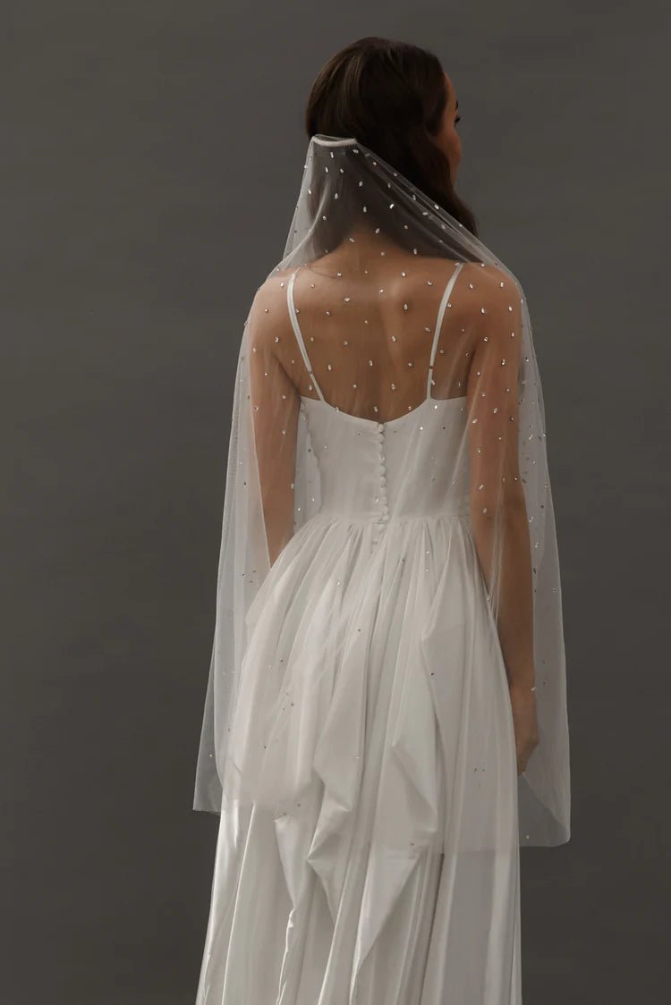 V013 Rhinestone Wedding Veil - CBB Market