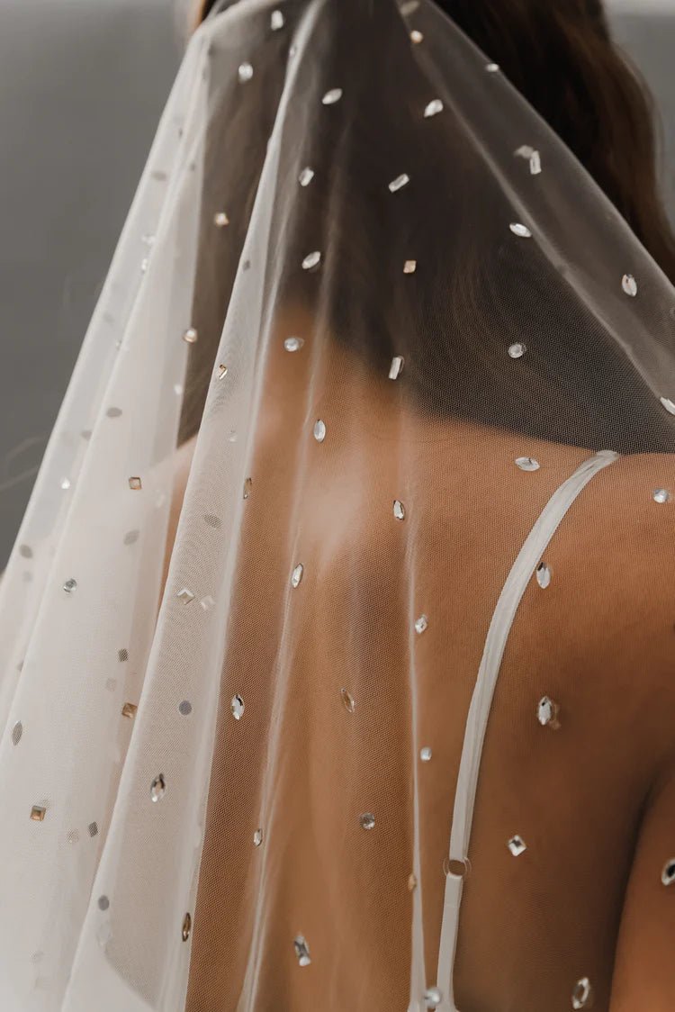 V013 Rhinestone Wedding Veil - CBB Market