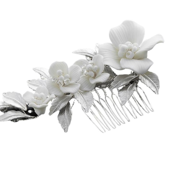 Elegant Bridal Hair Comb With Flowers/CBB Market - CBB Market 