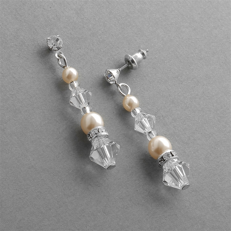 Pearl & Crystal Bridal Earrings for Weddings/CBB Market - CBB Market 