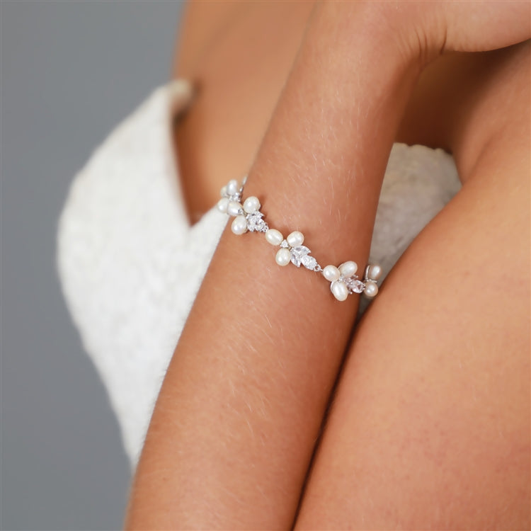 Bridal Bracelet With Pearls - CBB Market 