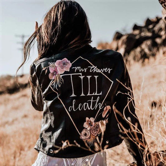 Til Death Leather Jacket for Bride - CBB Market